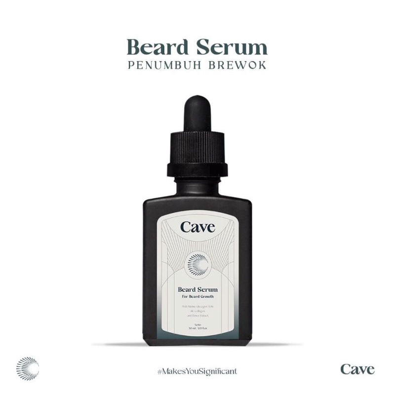 CAVE BEARD SERUM Original Serum Penumbuh Jambang Rambut Kumis Alis Aman Herbal Beard OIL ASLI Bukan 