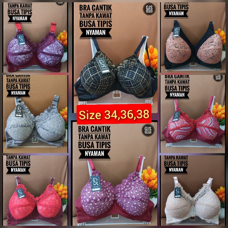 (READY MEDAN)BH BUSA TIPIS TANPA KAWAT BRA / NYAMAN