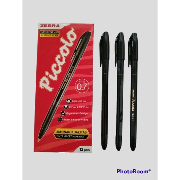 

Zebra picoolo bolpoin/pena 0,7mm (hitam)