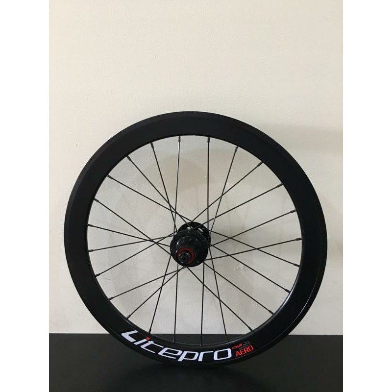 Wheel set Litepro 451 S42 Crius Wheelset AERO discbrake DB hitam 22 inch Sepeda fnhon bike friday