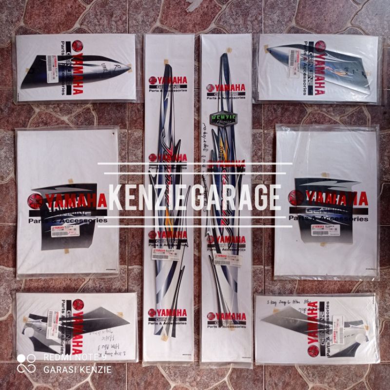 Stiker Striping Jupiter Z CW Burhan 2007 Silver Hitam Original YGP