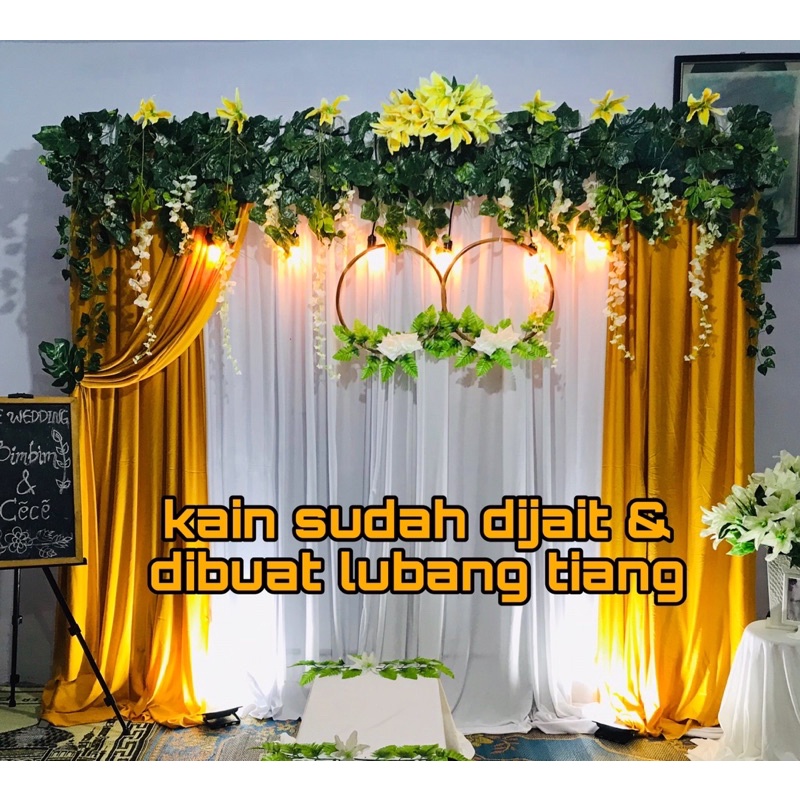 Kain Dekorasi Sudah dijahit / Dekorasi Lamaran / Backdrop Lamaran / Kain Dekorasi / Kain Backdrop