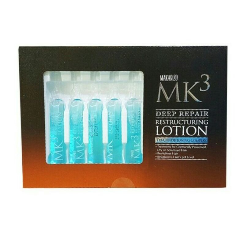 BEAUTYMAXX-COD-Makarizo MK3 Restruktur Lotion/Serum Biru Makarizo/Serum Makarizo Botol Kaca/Serum Makarizo Untuk Rambut Rusak