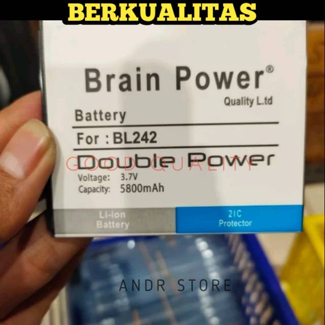 BATRE BATTRAY BATERAI BT HP LENOVO A6000 BL 242 DOUBLE POWER