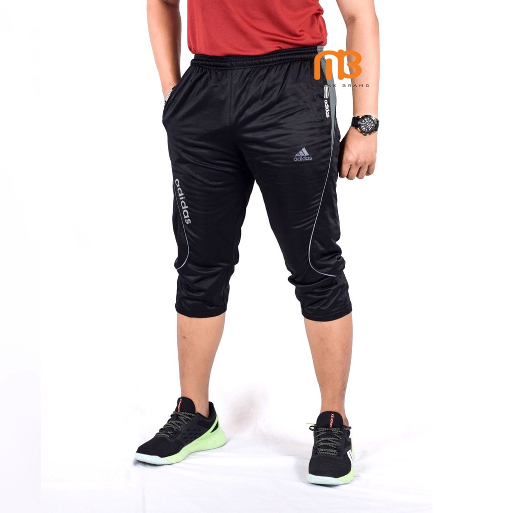 Celana 3/4 Pria Wanita Dewasa Celana Pendek Training 3/4 Olahraga Basic Sporty Senam Short Fants Tre