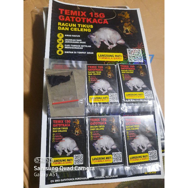 RACUN TIKUS&amp;CELENG TEMIX GATOTKACA RENTENG 24 PCS