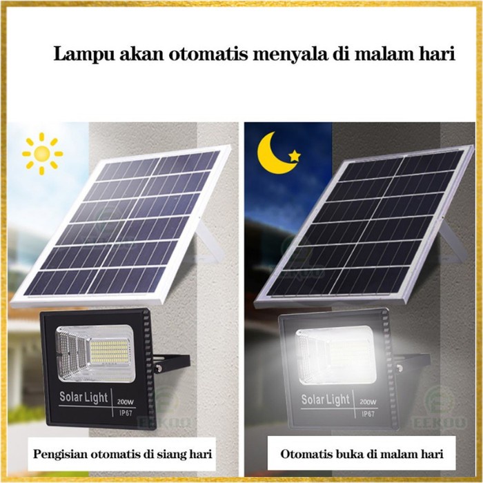 Solar Flood Light IP 67 WATERPROOF Lampu LED Tenaga Surya 200W