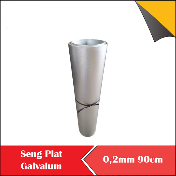 Seng plat Galvalum Zincalum Anti Karat 0,2mm 90cm Talang Atap ge