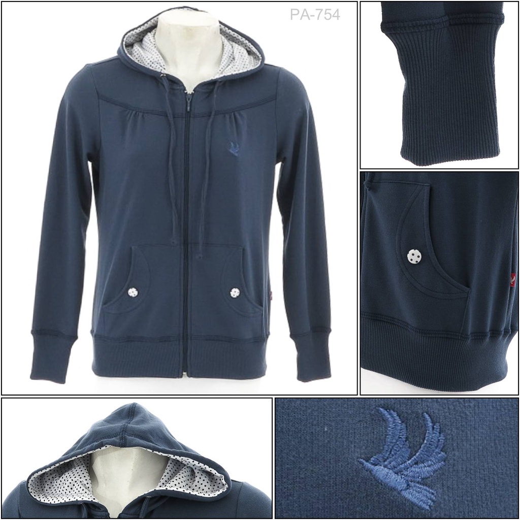 Jaket Hoodie Cewek Katun  Cardinal S-XL
