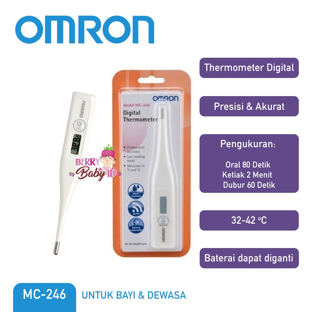 Omron Digital Thermometer Termometer Bayi MC-246 MC246 Berry Mart