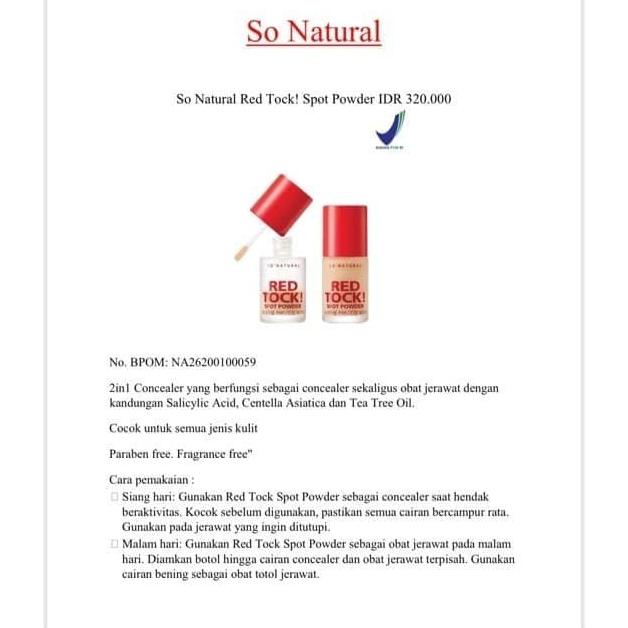 So Natural Red Tock Spot Powder ORIGINAL