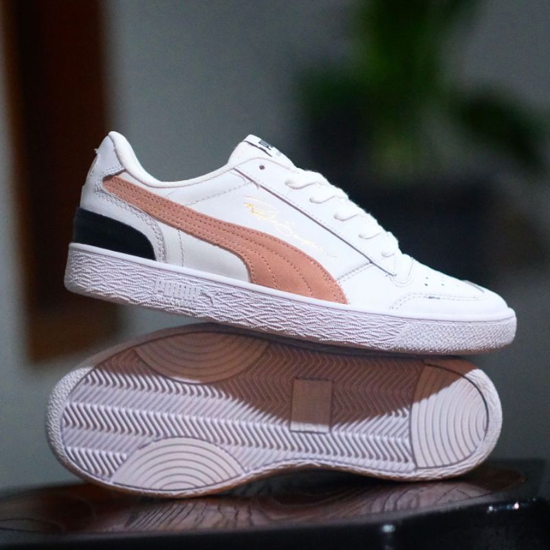 Sepatu Ralph Sampson White Peach Original OEM Sneakers Wanita