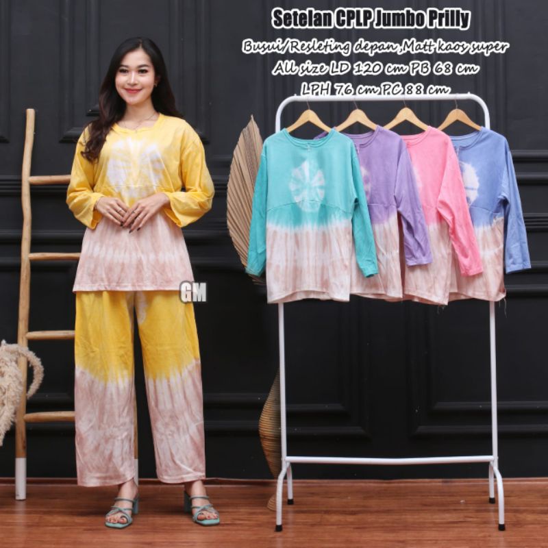 Baju tidur jumbo busui resleting depan ld 120