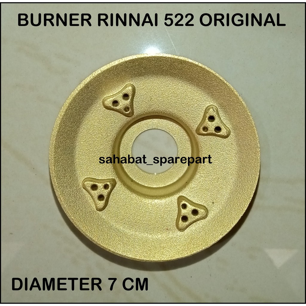 BURNER KOMPOR GAS RINNAI 522 ORIGINAL BAHAN KUNINGAN BERKUALITAS