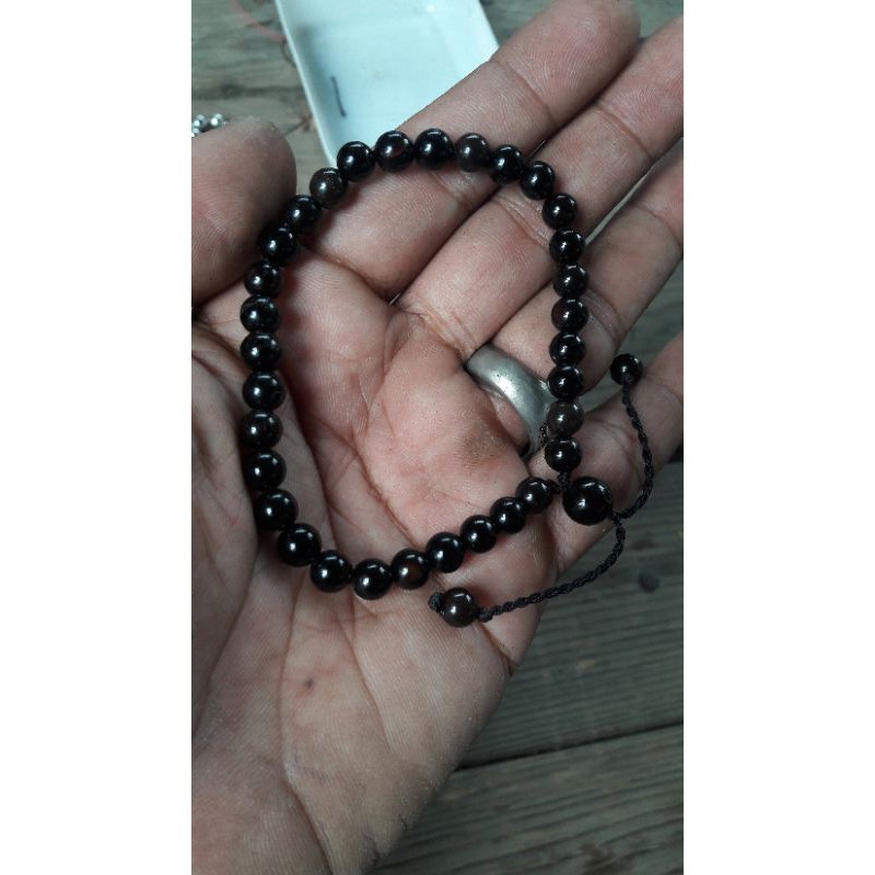 gelang tasbih batu asli yaman wulung