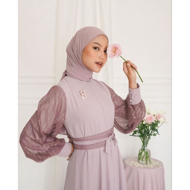 Ready Stok, Jastip: Gamaleea - Anika Dress Warna Lilac Size L