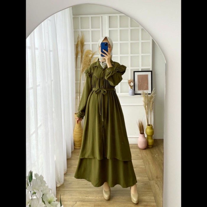 Set rok jumbo crinkle | stelan rok adiba | Tunik crinkle