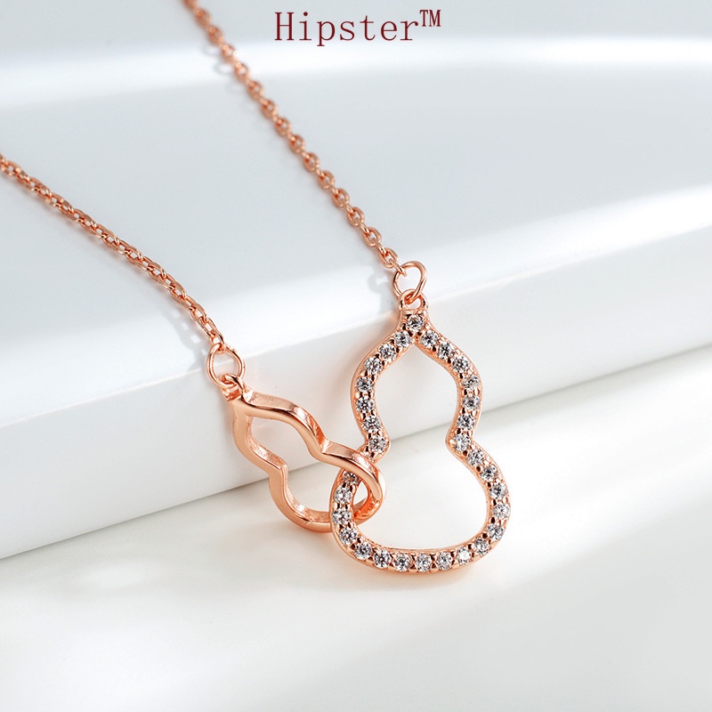 INS Cool Style Simple Fashion Calabash Pendent Slimming Necklace