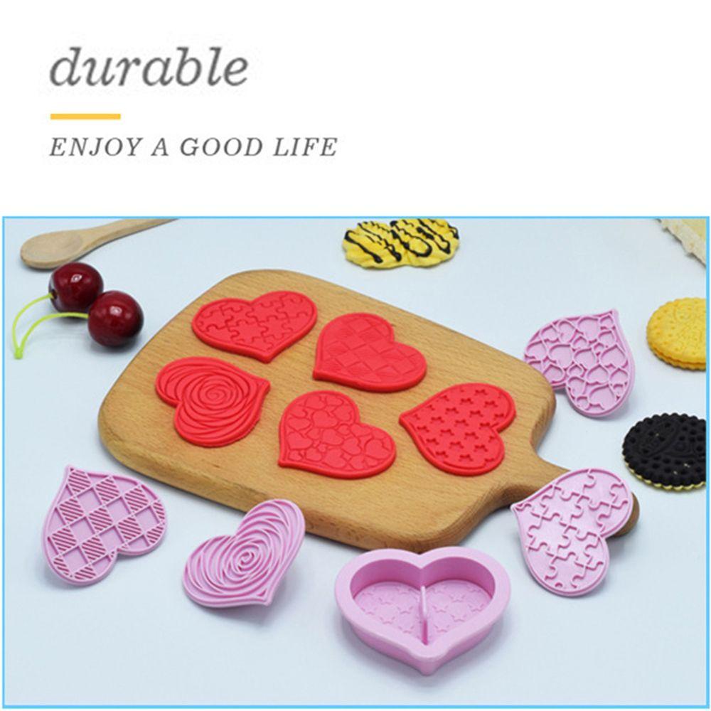 Nanas 6 Pcs Cookie Cutter Ulang Tahun Fondant Stamp Dekorasi Kue Cookie Emboss Cetakan