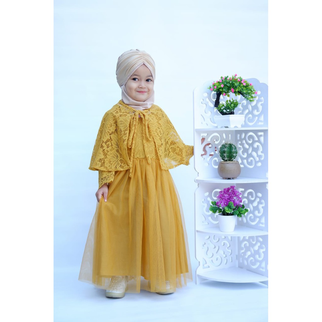 BAJU ANAK MODERN GAMIS ANAK FAIRY MUSLIM BAHAN BROKAT