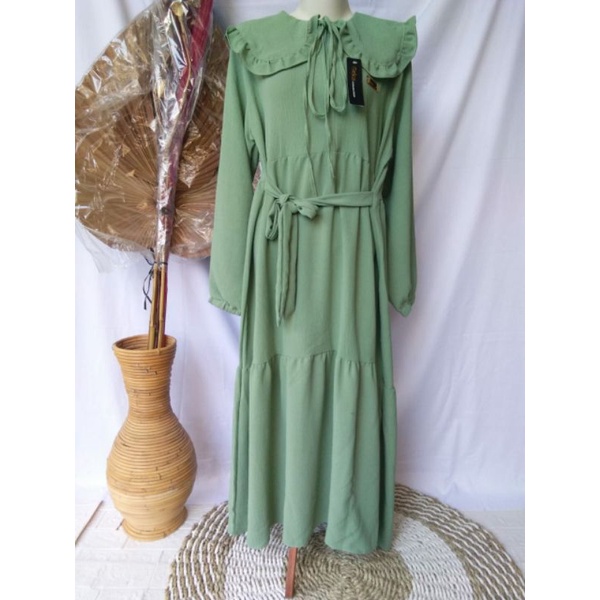 MIDI DRESS CRINCLE ORI GEKA COLLECTION❌HABIS DI OFFLINE❌