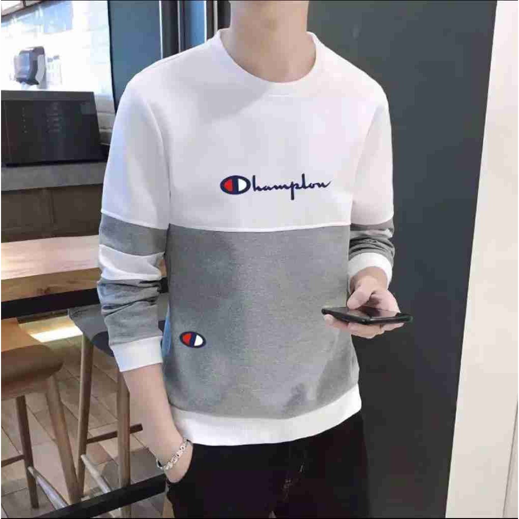 Baju sweater  Lengan Panjang Pria Champs Terlaris Kaos Distro Keren