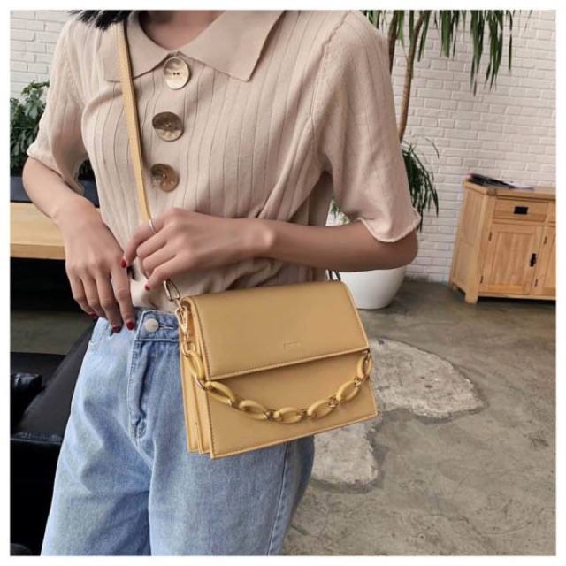 SG1022 syafniegalery tas selempang tali rantai mini tas pesta kulit tas hangout