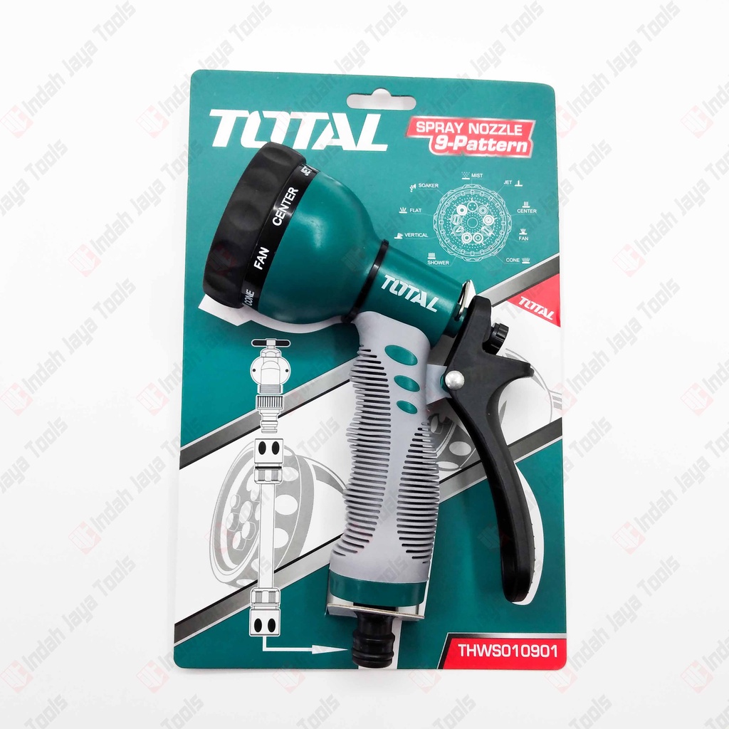 TOTAL THWS010901 Semprotan Air Taman Spray Nozzle Garden Taman Hose Gun Kepala