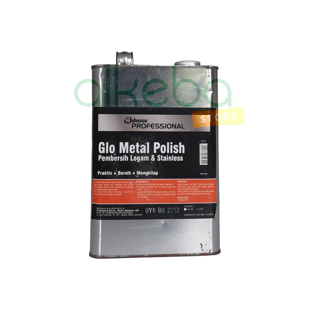 Jual Glo Metal Polish Johnson Galon 4 Liter pembersih logam dan