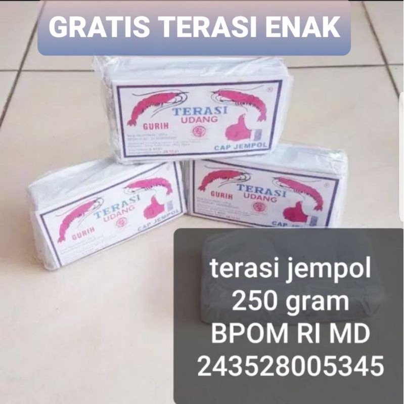 

Terasi udang cap jempol 250 gram GRATIS terasi ENAK