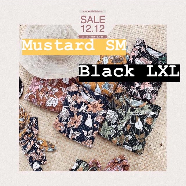 Tropical Dress Vanilla Hijab