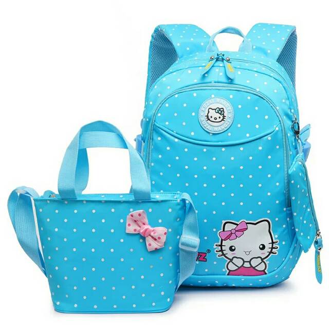 Tas ransel wanita sekolah cewek&amp;cowok/back pack sekolah saku laptop best selle  Hellokity Polka