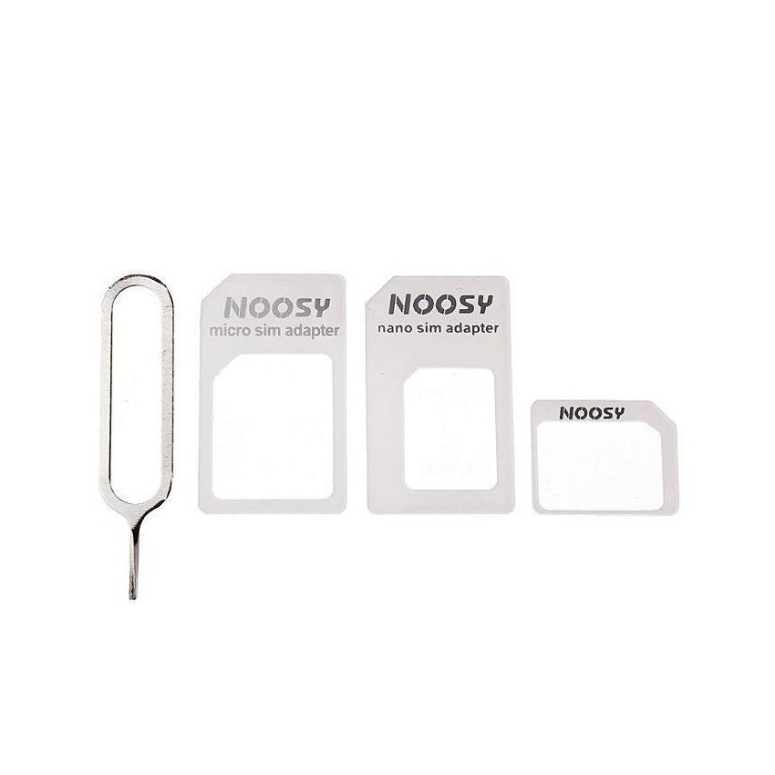 NOOSY 3 in 1 Nano Micro Standart Tempat SIM Card Adapter Tray Holder  Putih dan Hitam