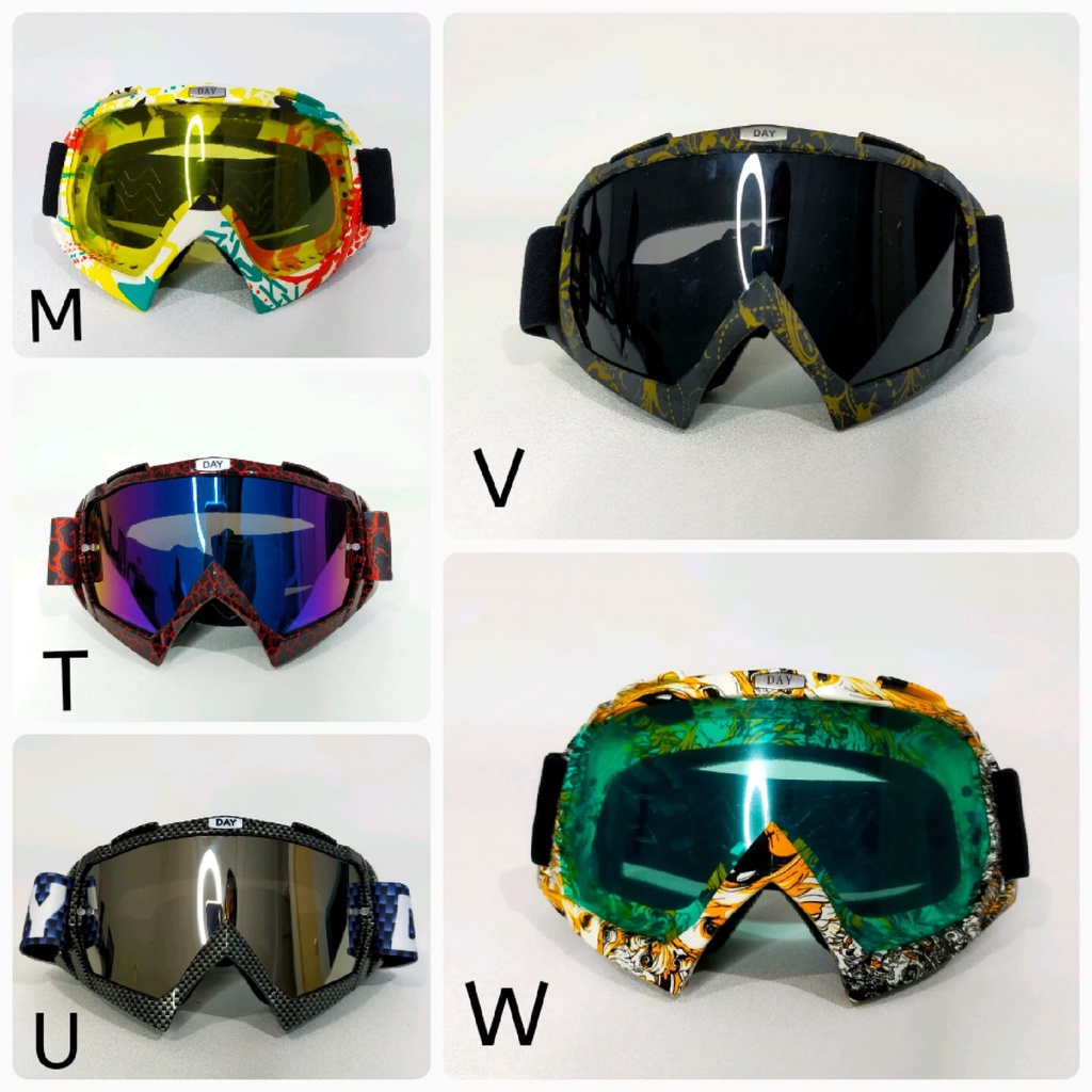 Kacamata Goggle Cross Motif 1122