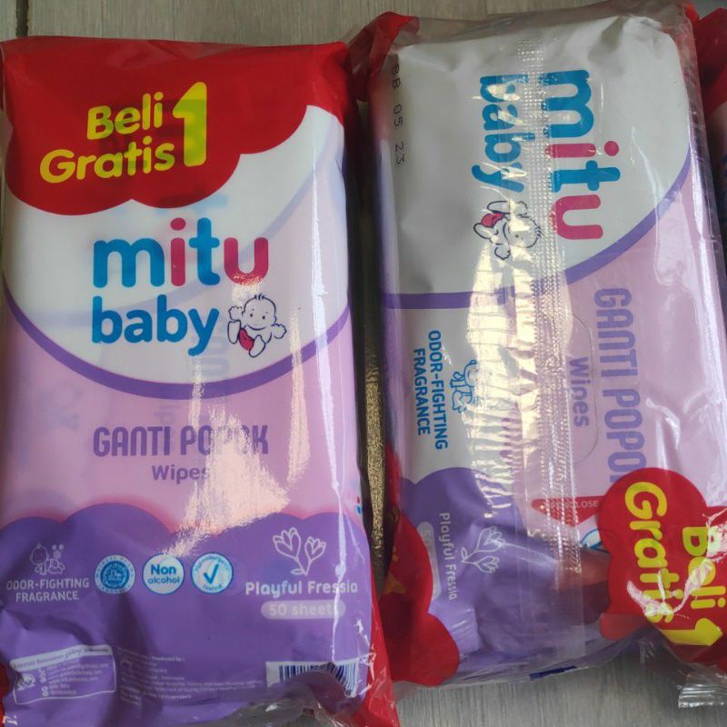 Mitu Baby Wipes tissue New tisu tissu basah bayi 100 sheets antiseptik antibakteri