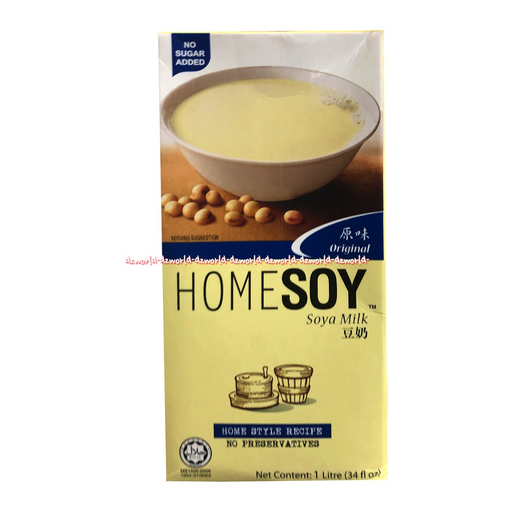 Homesoy Soya Milk Original 1L Susu Kedelai UHT Siap Minum Home Soy