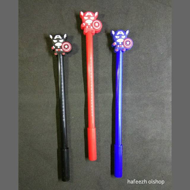 

Pulpen Gel dengan Atasan Karakter Captain America