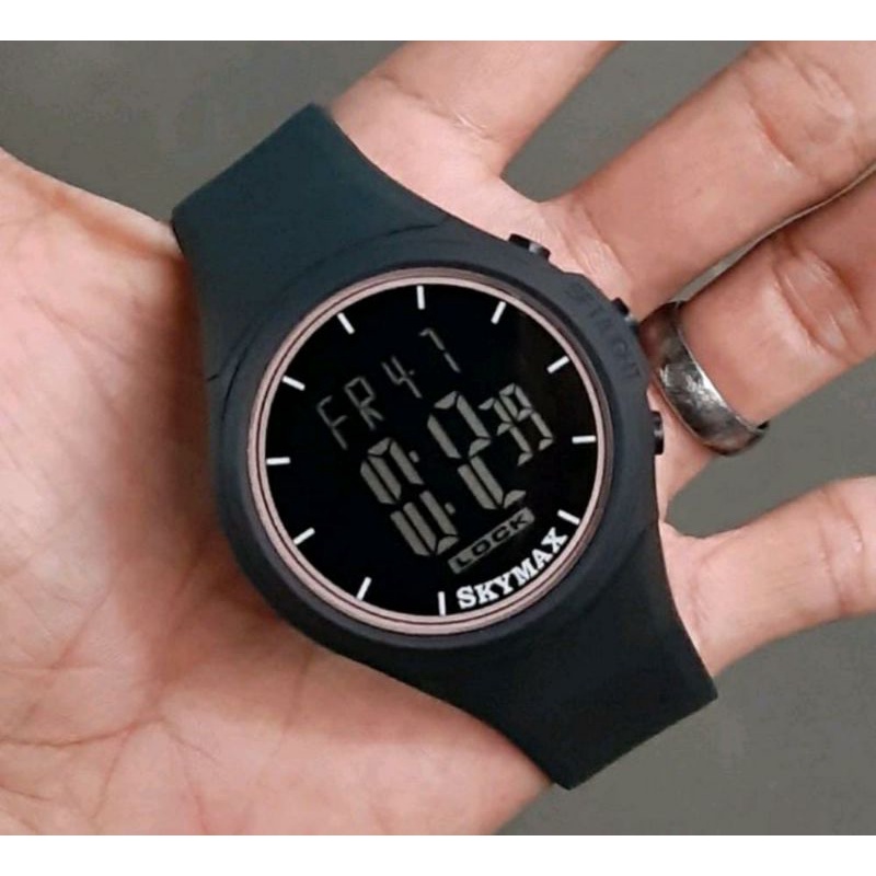 Jam Netizen Jam Tangan Skymax Jam Tangan Pria Tahan Air Menyelam Jam Tangan Couple Sepasang Free Baterai Box Analog Baterai Jam Tangan Waterproof-Bulat rosegold