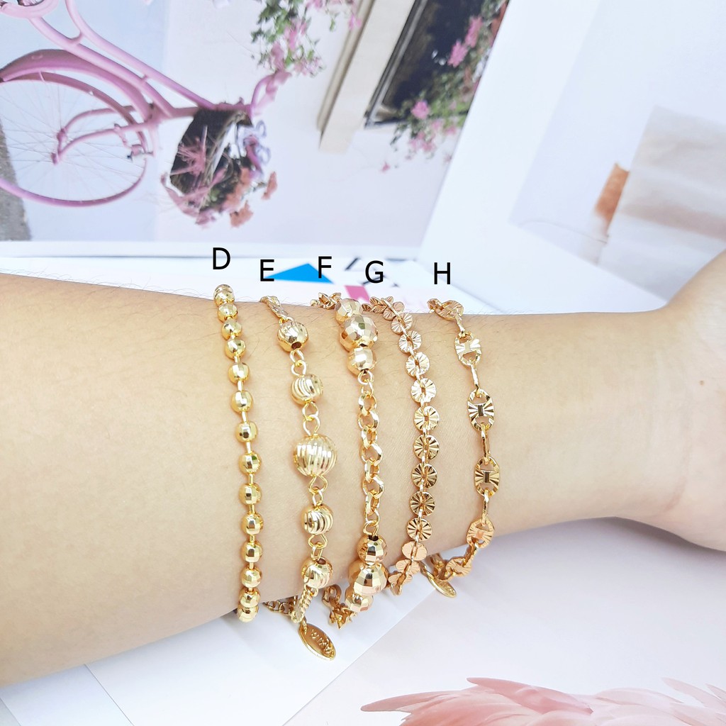 Gelang Rantai Love Lapis Emas Asli Gold Yaxiya - BB393