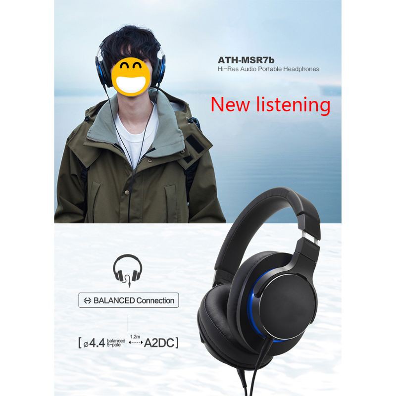 Cre Kabel Headphone Pengganti 3.5mm / 4.4mm A2Dc Untuk Ath-Sr9 Es770H Es750 Esw950 Esw990H Adx5000 Msr7B