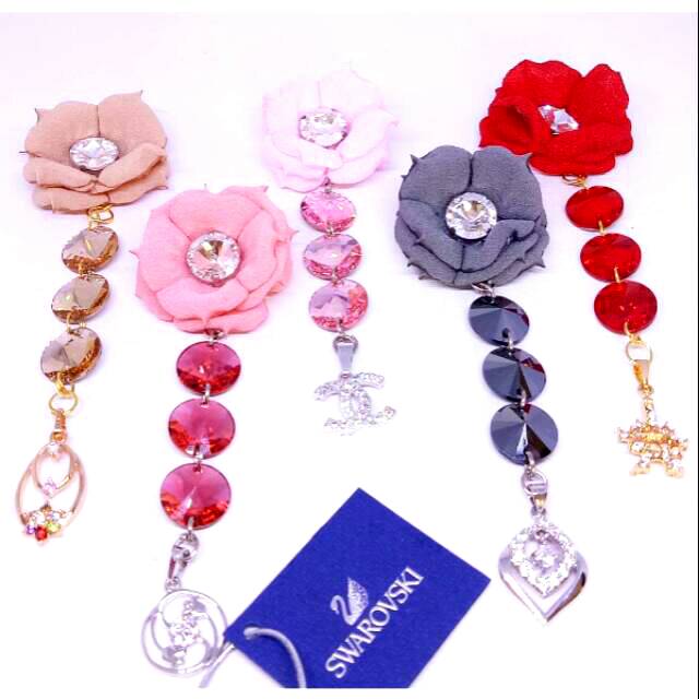 Bros dagu juntai kristal swarovski original/asesoris hijab/Amilyhijab/bergofayza umma/sisesa/jawhara