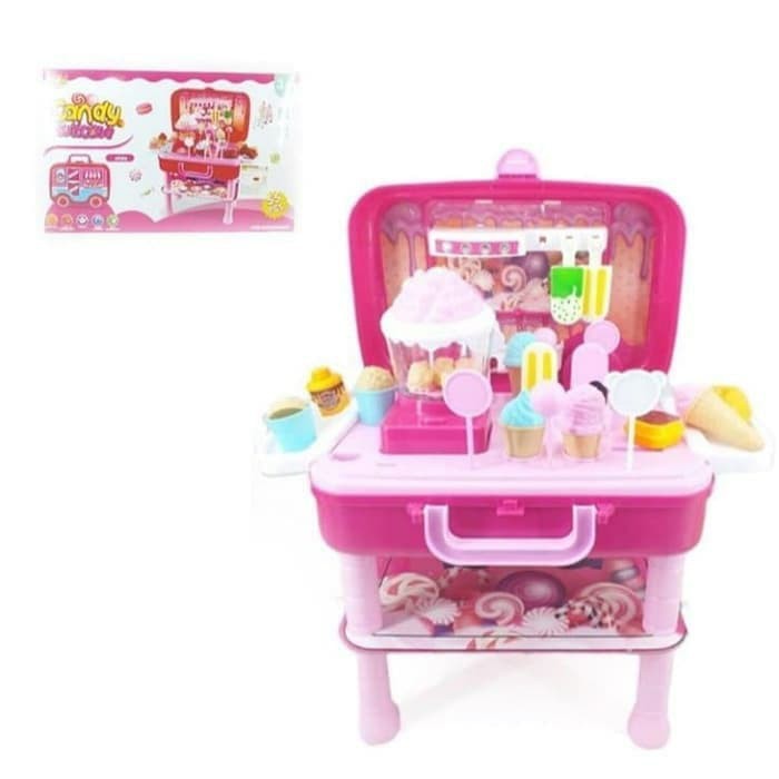Mainan anak candy suitcase koper permen