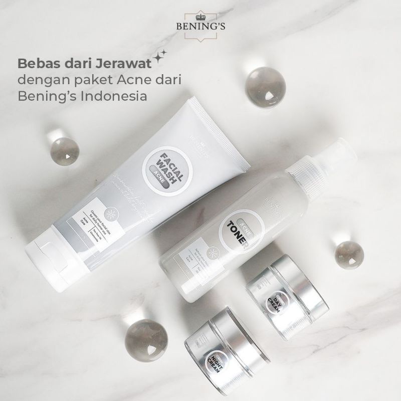 BENING'S SKINCARE DR OKY PRATAMA PAKET ACNE/BENING SKINCARE/BENINGS CLINIC/BENINGS SKINCARE