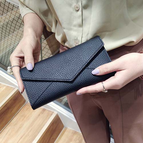 dompet panjang wanita amplop kulit simple women leather wallet (4E4) bdo113