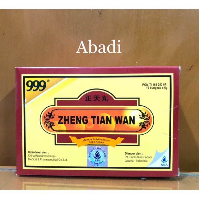 Zheng Tian Wan - Obat Sakit Kepala / Migren