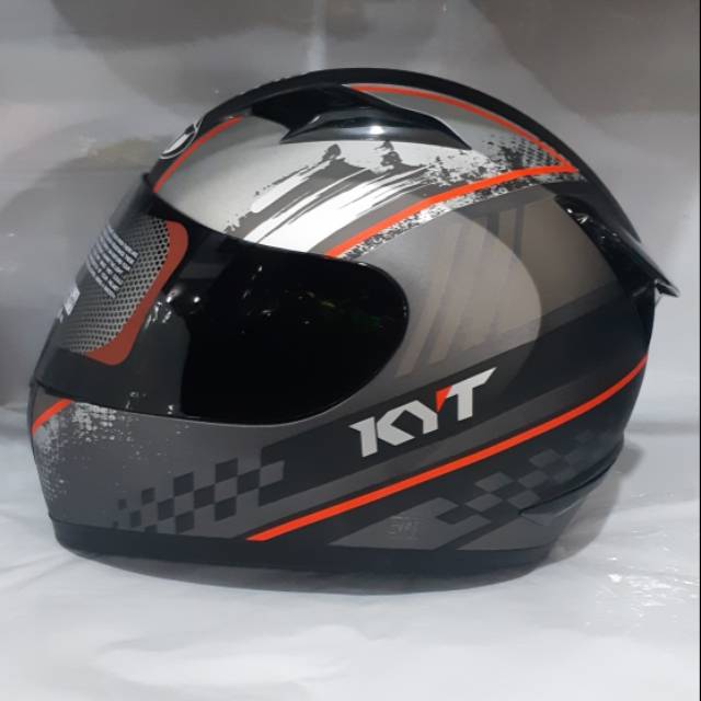 helm fullface kyt r10 seri 4 gunmetal doff