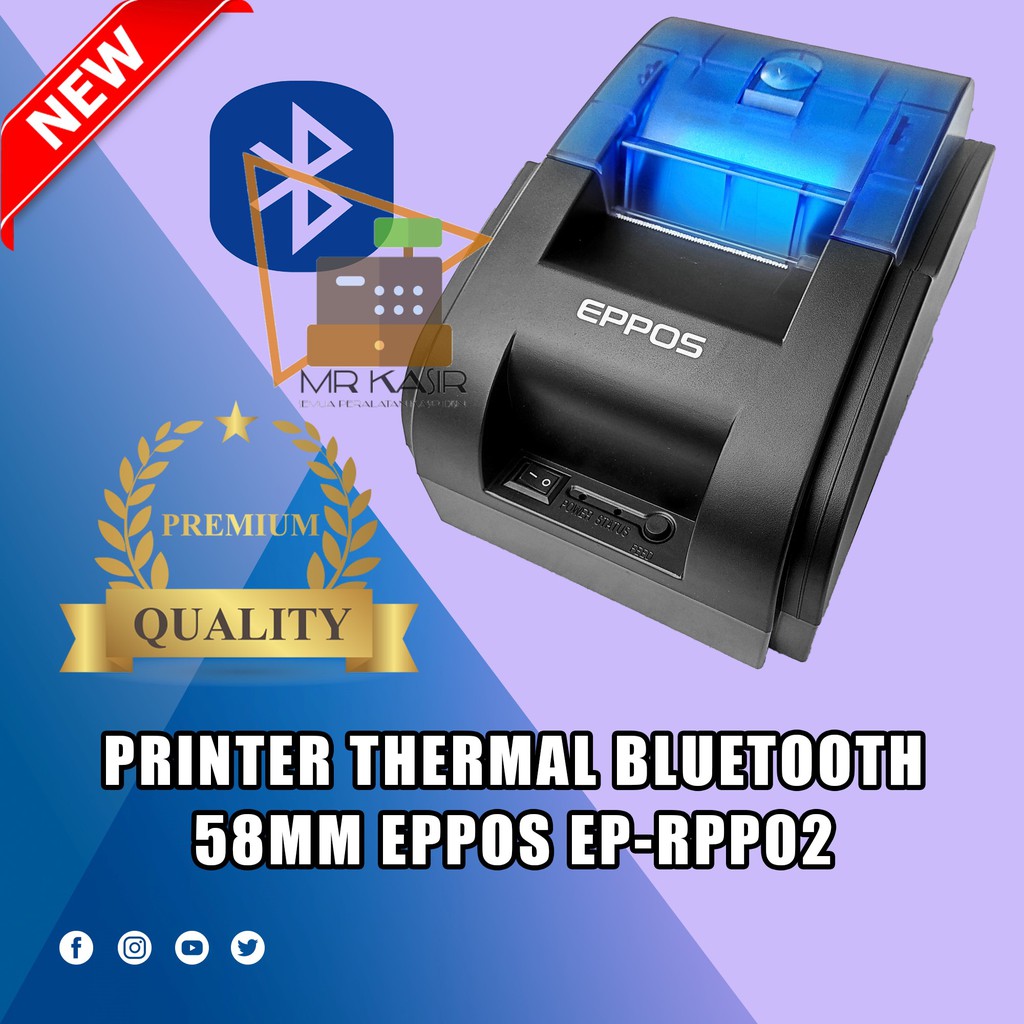 Mini Printer Bluetooth EPPOS EP-RPP02 /RPP02 - Support Mokaa TERMURAH