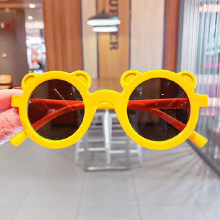 OSM JKT F5294 Kacamata Anak Telinga Beruang / Kacamata Anak New Trend / Fashion Anak Terbaru / Kacamata Fashion Anak-Kuning