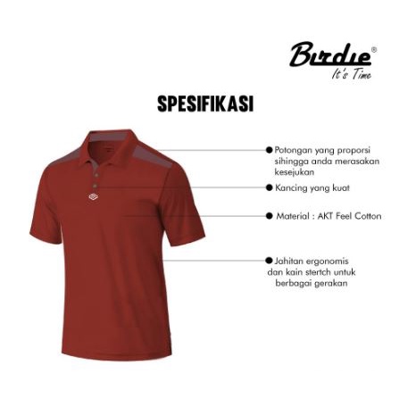 BIRDIE GOLF SHIRT CS39 Golf Shirt Male