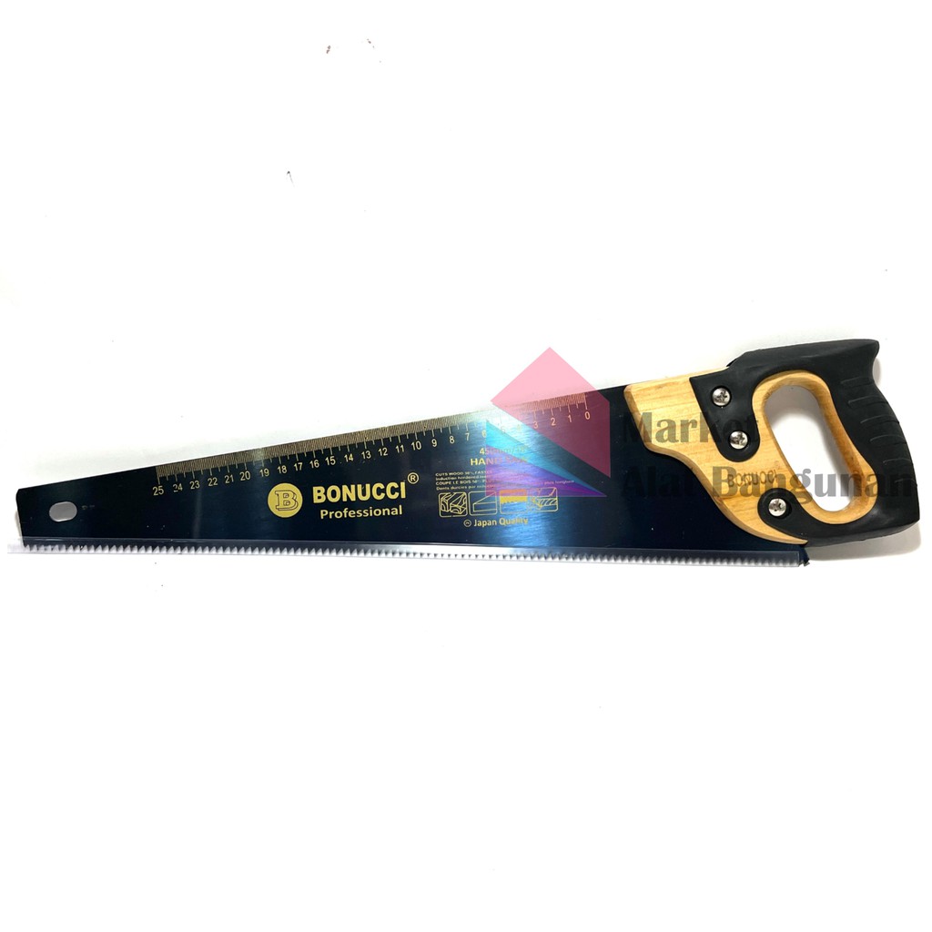 Gergaji Kayu Gagang Lapis Karet 18” / Handsaw Gorok 18 Inci-4